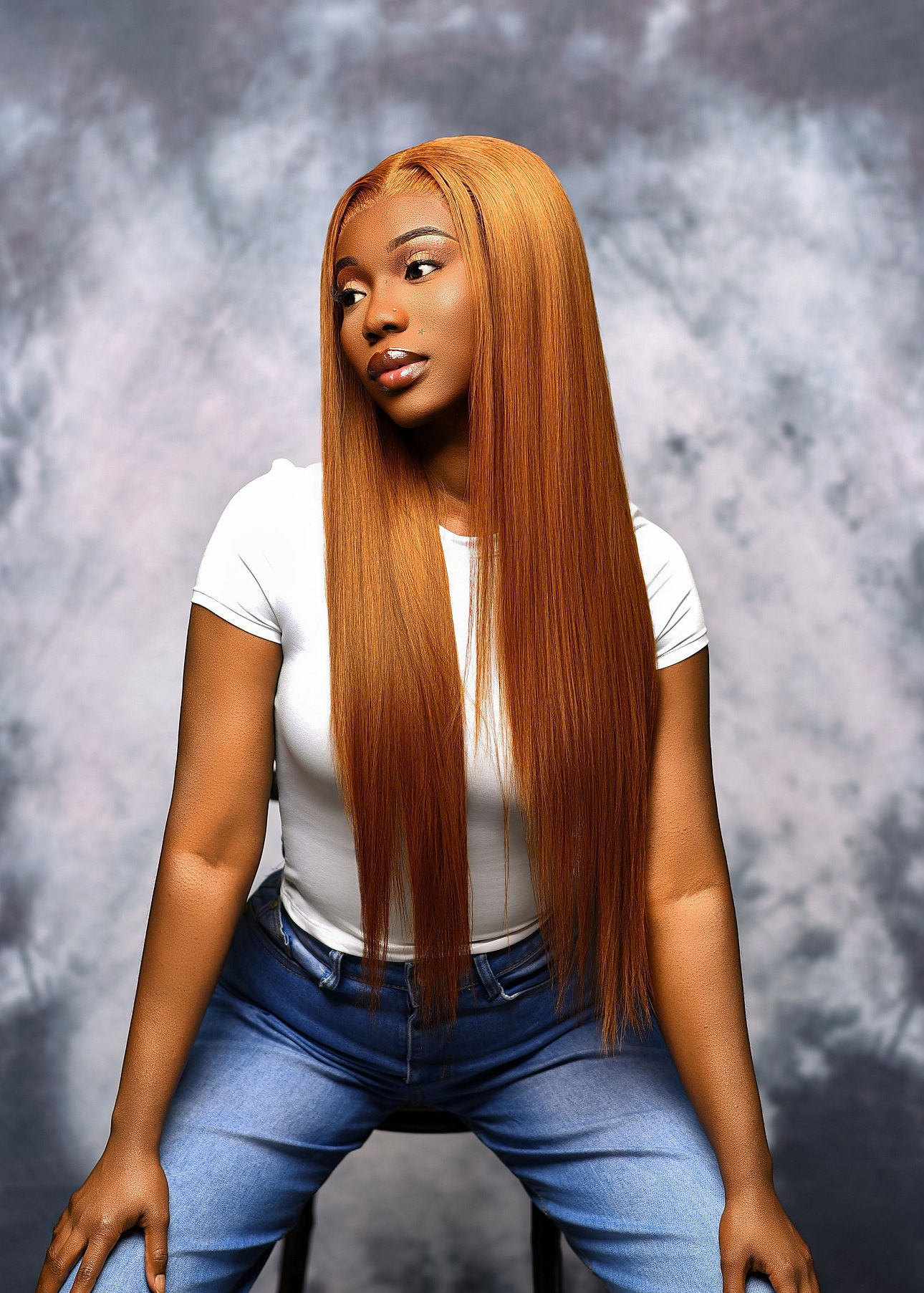 Long Blonde Straight Hair Wig – 100% Genuine Human Hair