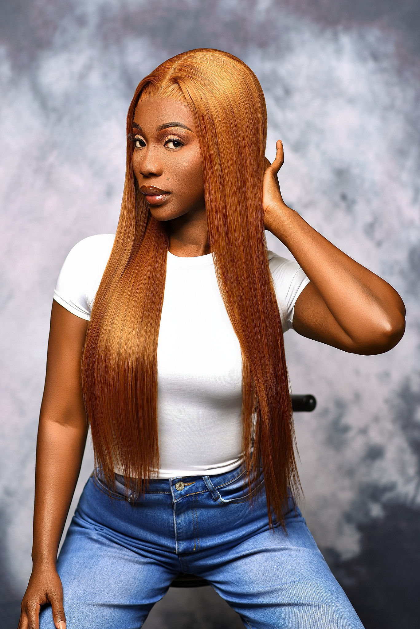 Long Blonde Straight Hair Wig – 100% Genuine Human Hair