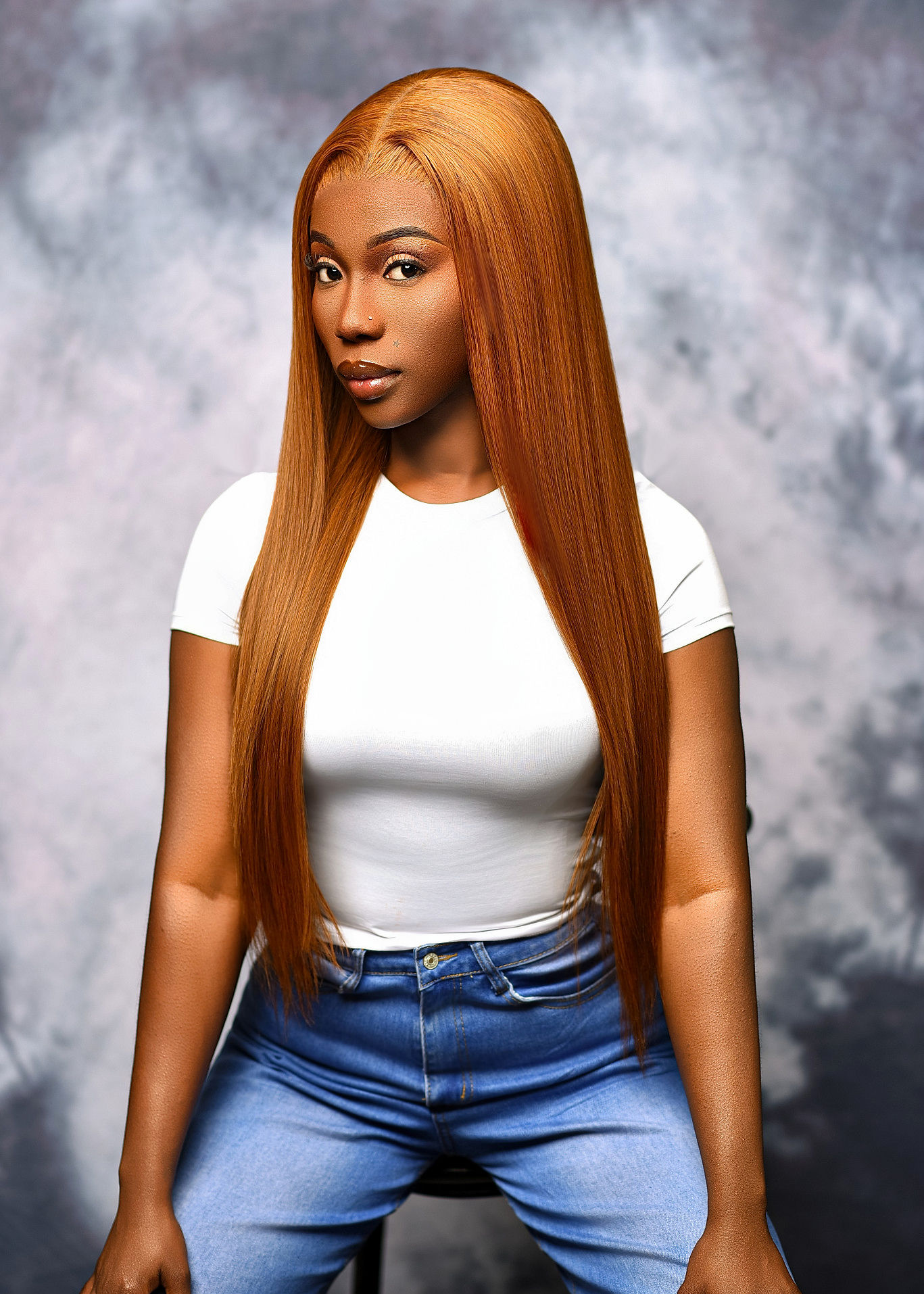 Long Blonde Straight Hair Wig – 100% Genuine Human Hair